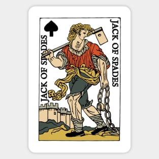 Character of Playing Cards Jack of Spades Sticker